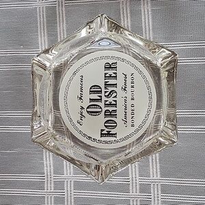 Vintage Octagon Old Forester Bonded Bourbon Glass Ashtray